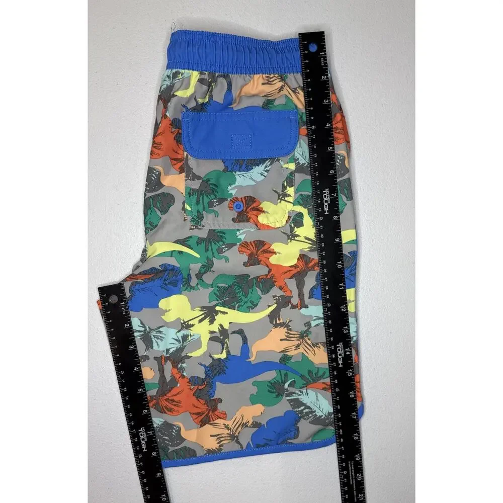 Wonder Nation Boys Quick Dry Swim Trunks Dinosaur Size XL (14-16) Mesh Lined